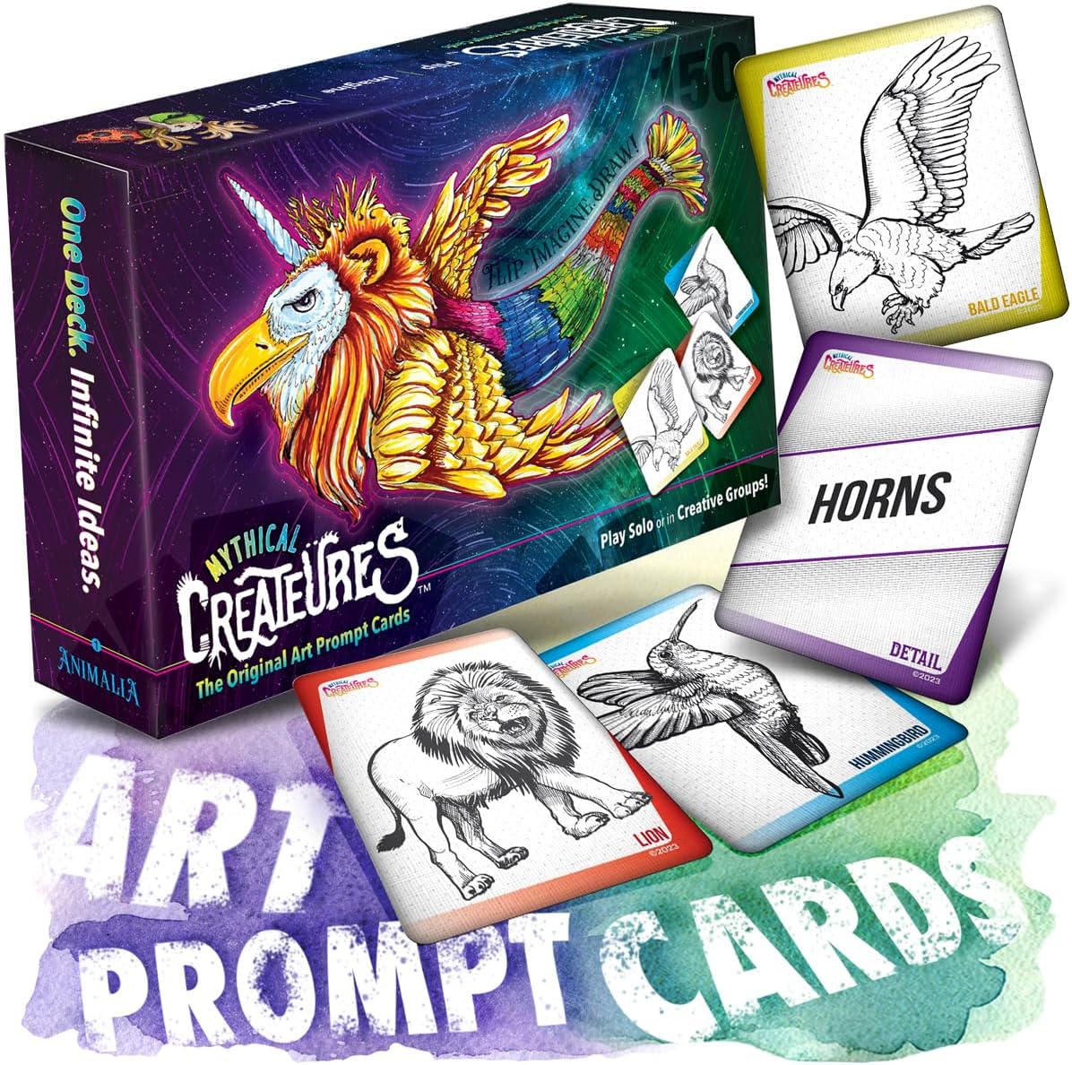 Mythical Creatures Art Prompt Cards